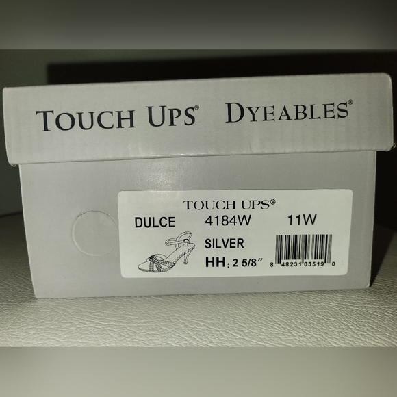 Benjamin Walk Silver Glitter Dulce Touch Ups Dyeables Heels, Size: 11 Wide - Picture 5 of 6